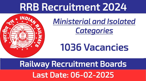 RRB Ministerial & Isolated Categories Recruitment 2024 – Apply Online for 1036 Posts